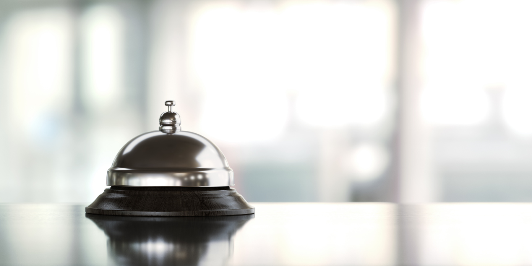 Concierge Bell Over Defocused Background